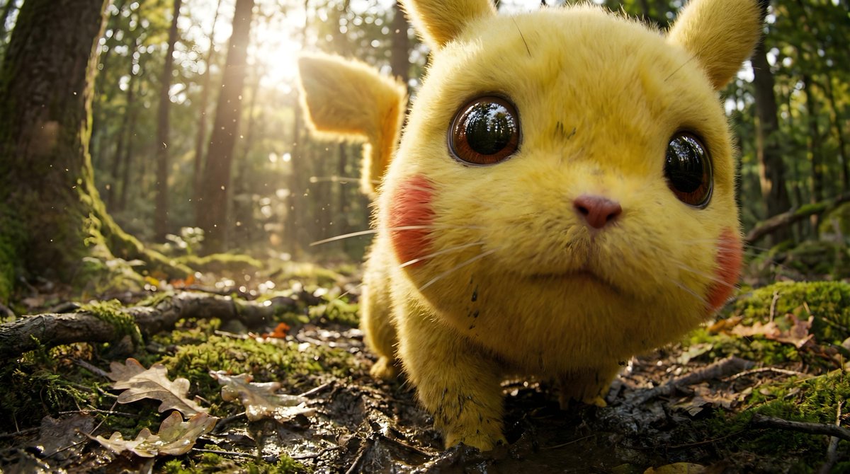 Short Prompt for POV Fisheye Pokemon Wildlife — example 4