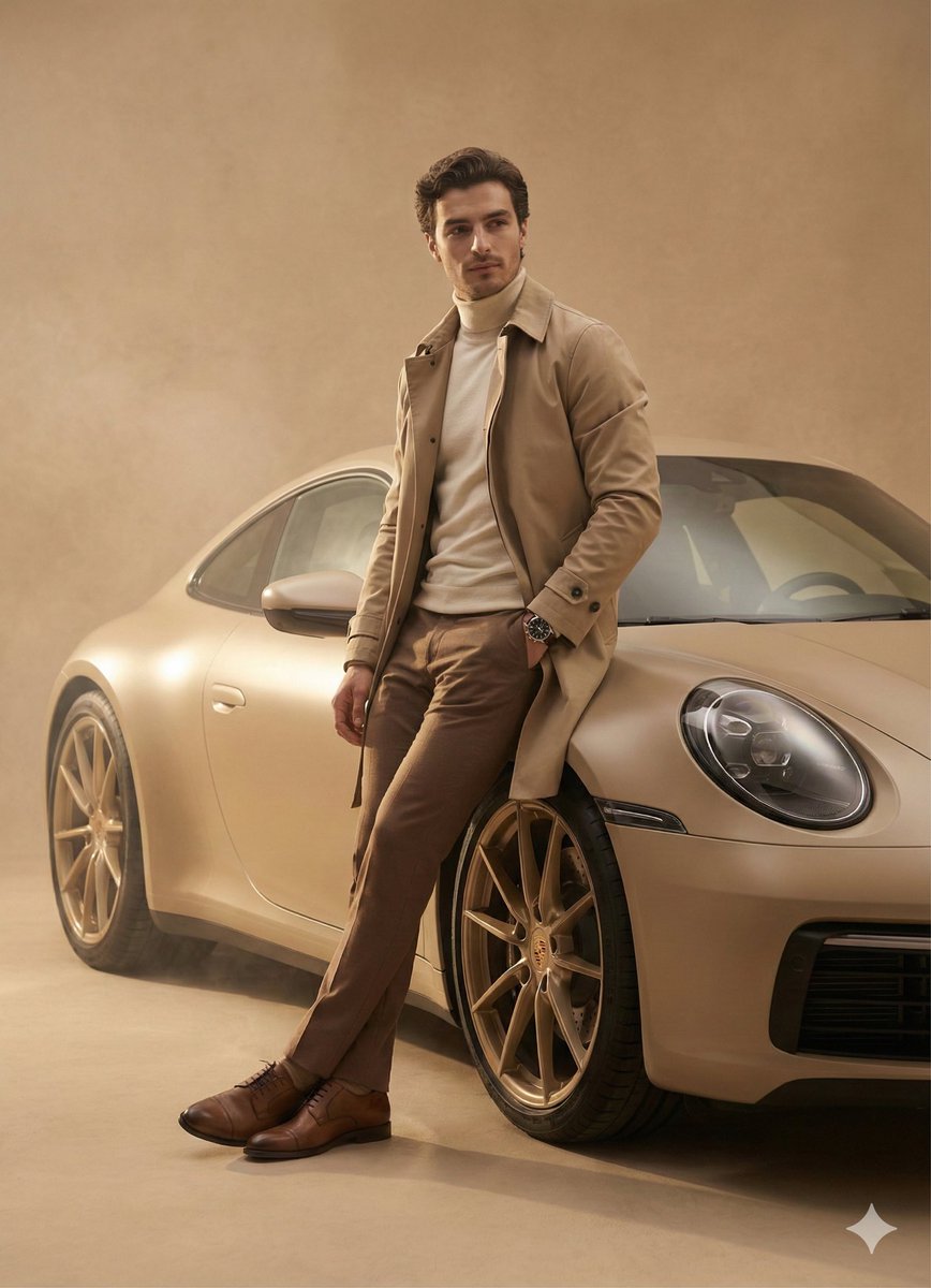 Hyper-Realistic Cinematic Portrait with Luxury Sports Car — example 1