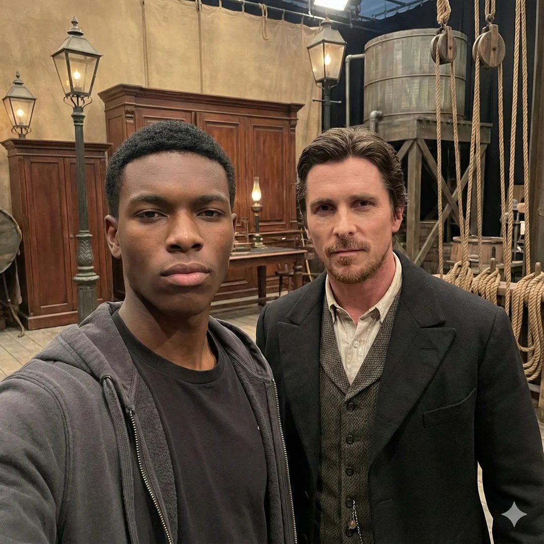 Selfie with movie character using reference face in Nano Banana Pro — example 2
