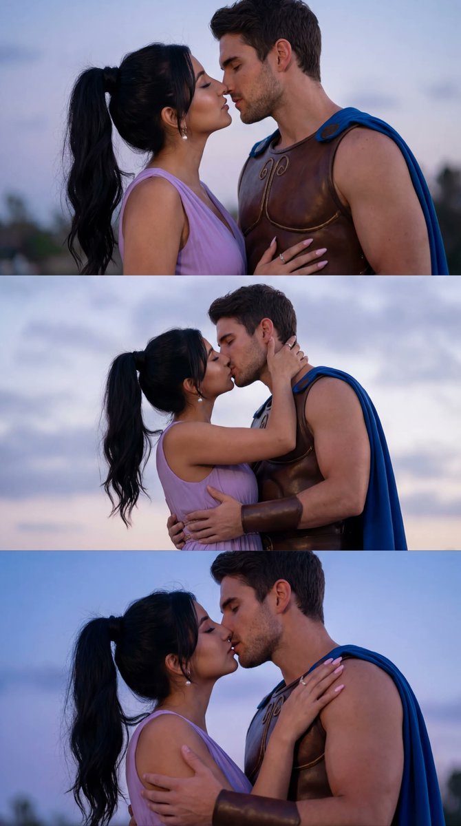 Cinematic Cosplay Romance Triptych — example 1