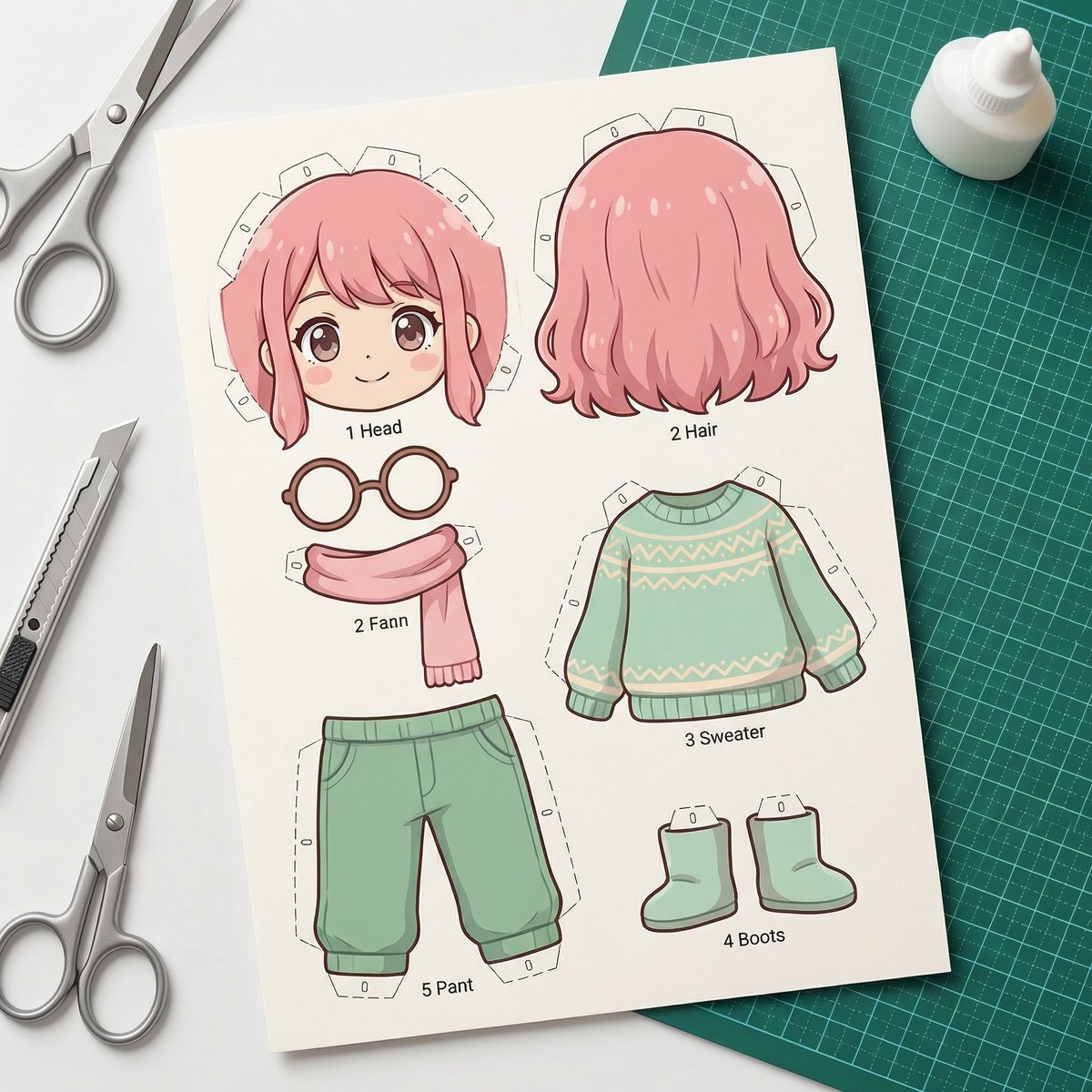 Image-to-SD Papercraft Conversion Prompt — example 1