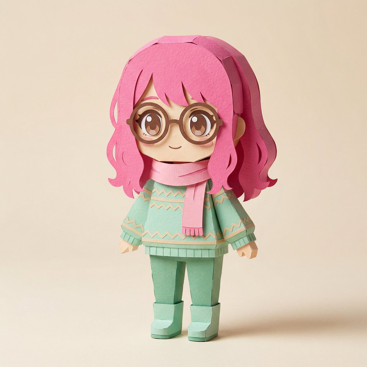 Image-to-SD Papercraft Conversion Prompt — example 2