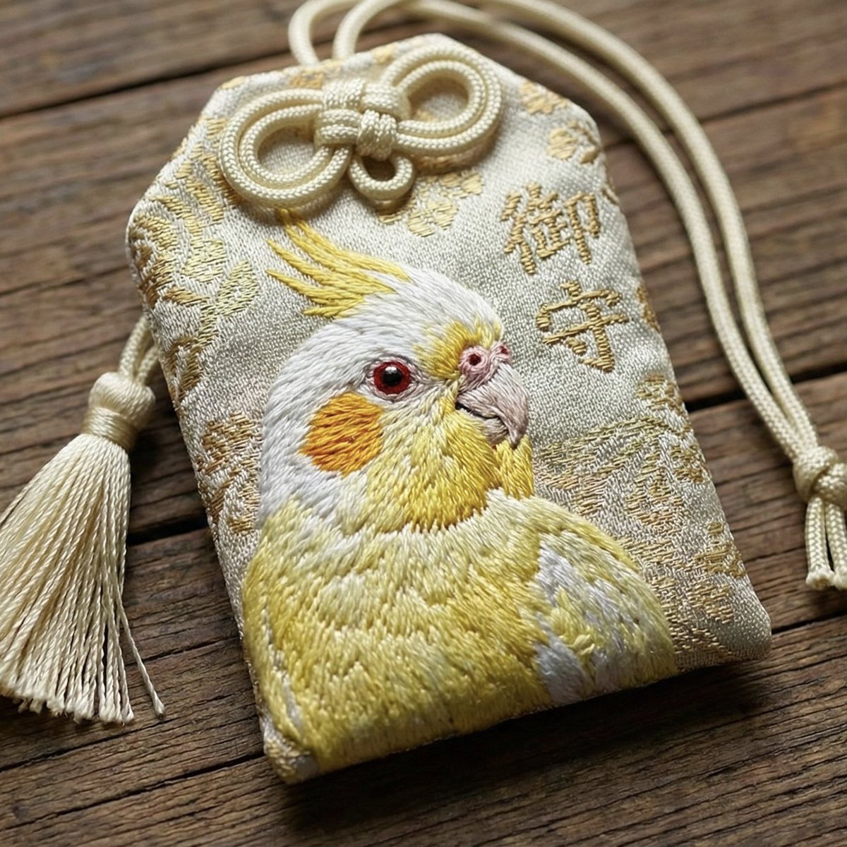 Realistic Cockatiel Amulet Generation — example 1