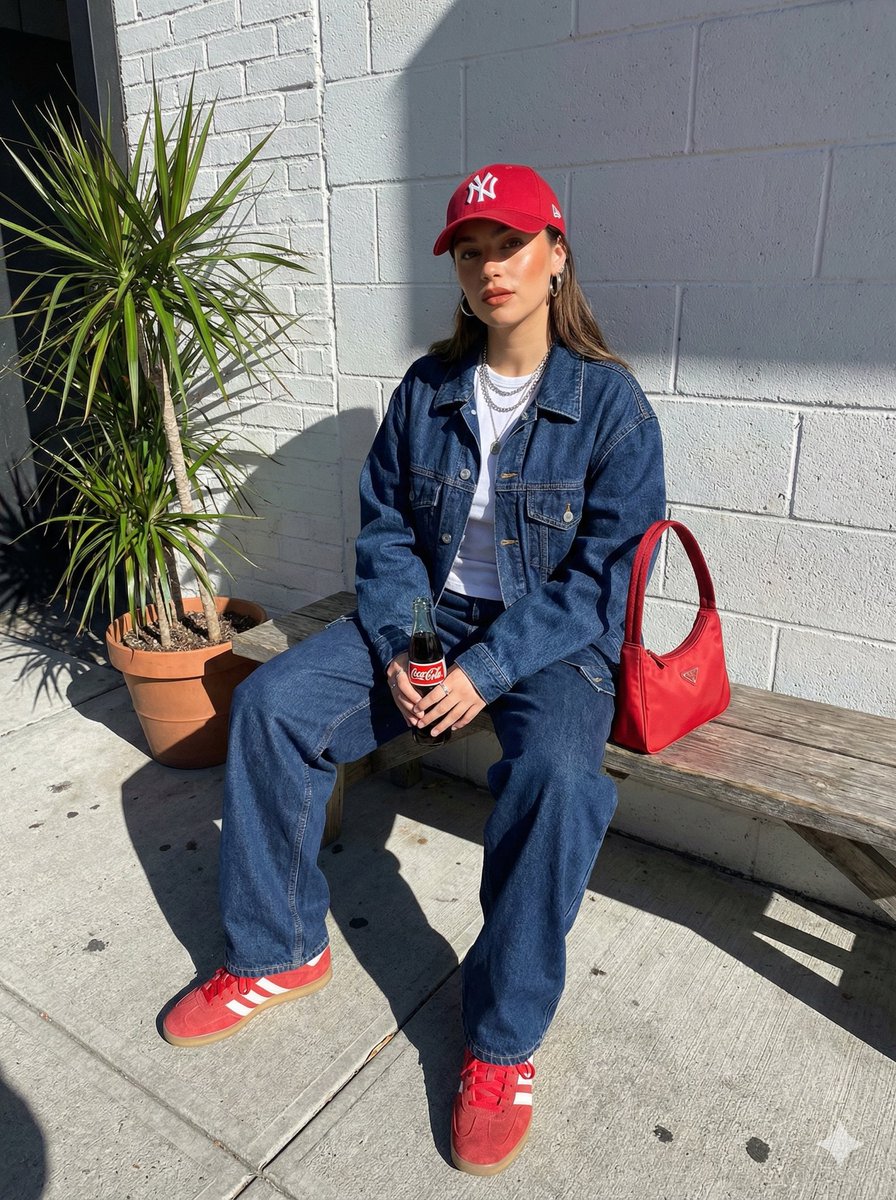 Urban Street Fashion Portrait with Vintage Accents — example 2