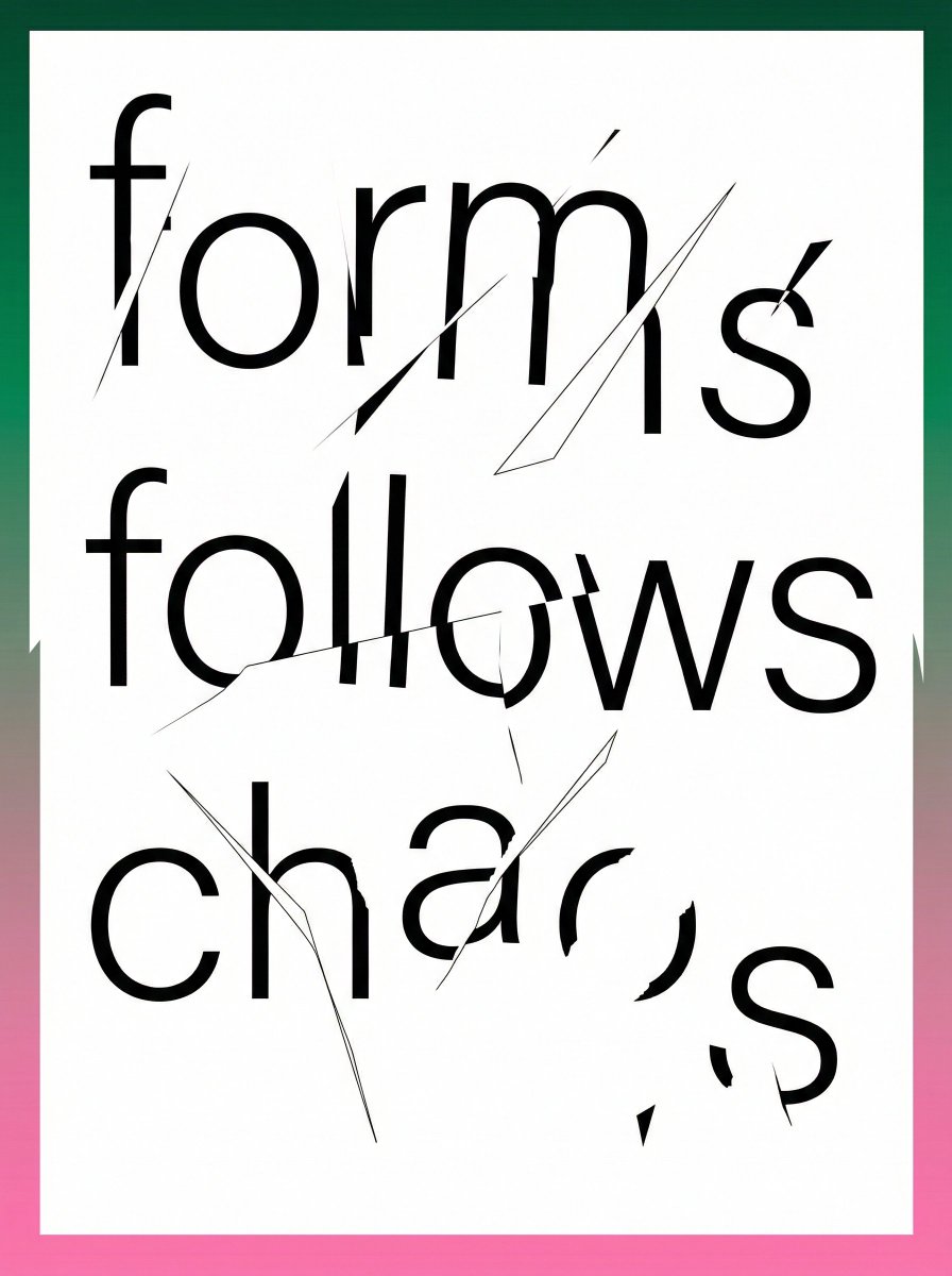 Fragmented Typography Poster Prompt (Minimalist Chaos) — example 2