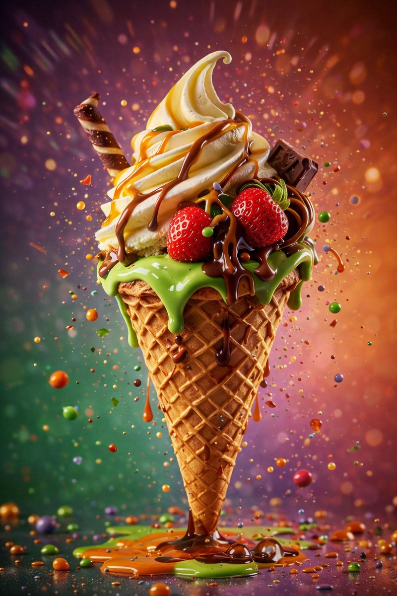Hyper-Realistic Ice Cream Dessert Photography Prompt — example 3