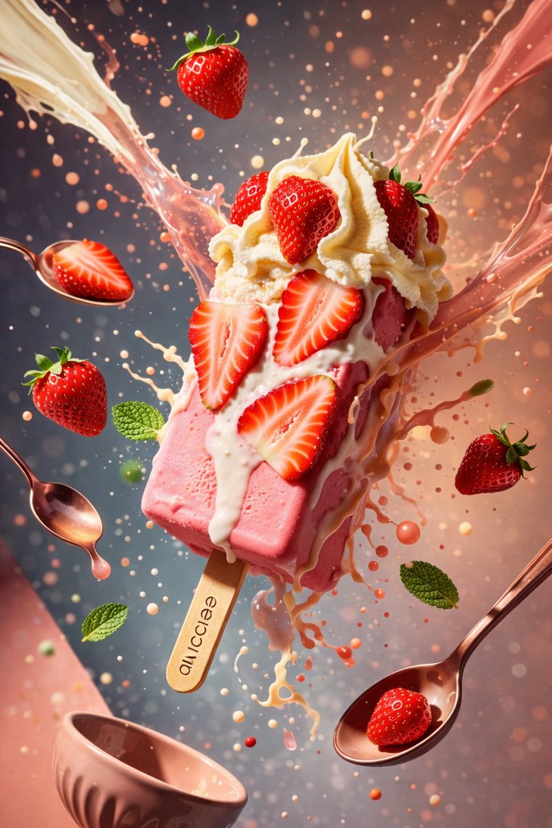 Hyper-Realistic Ice Cream Dessert Photography Prompt — example 4