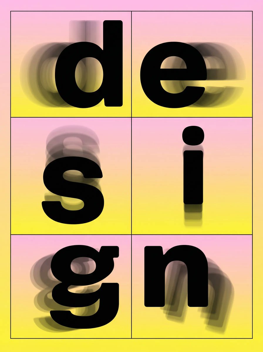 Brutalist Directional Blur Typography Poster Prompt — example 1
