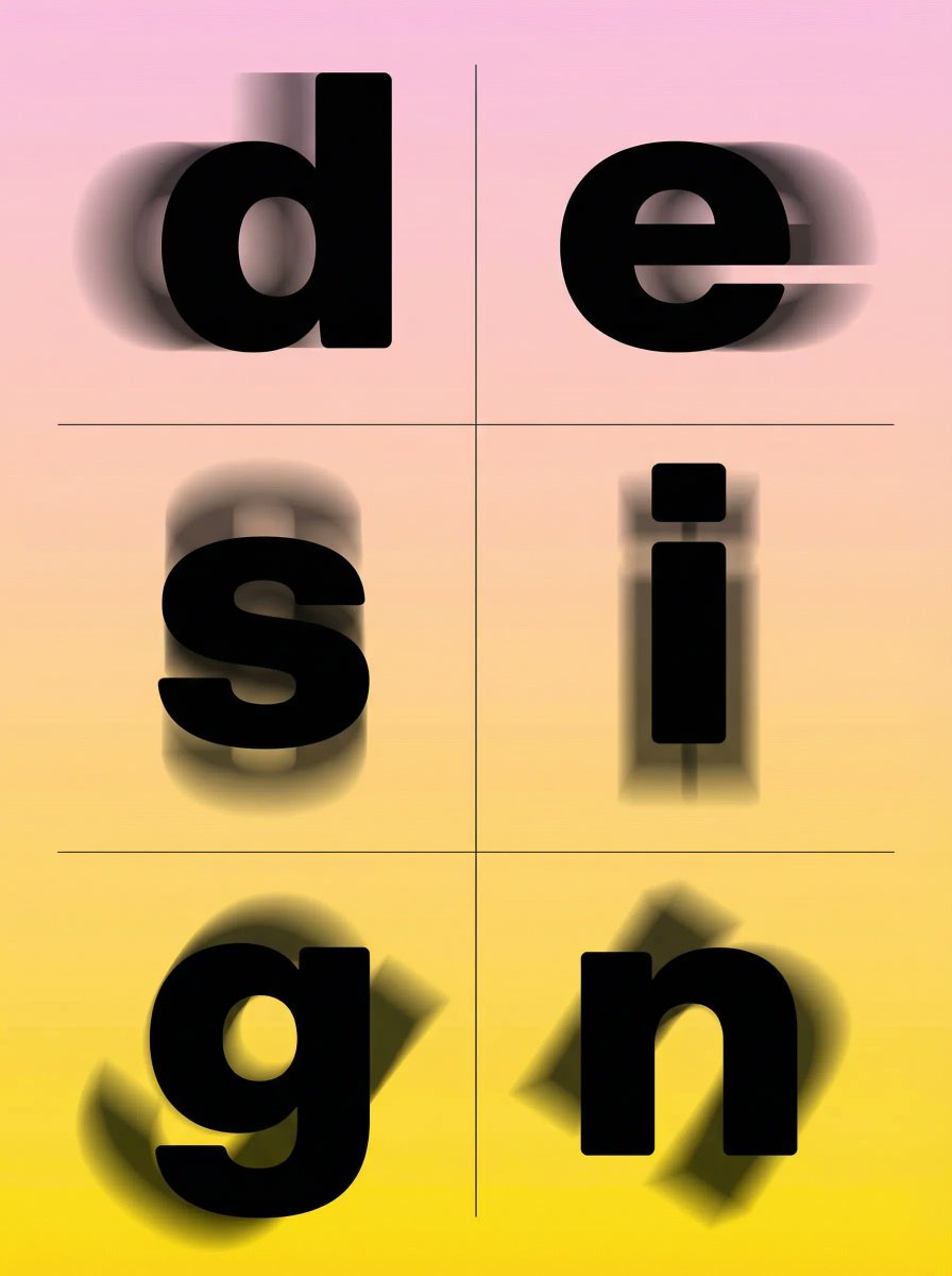 Brutalist Directional Blur Typography Poster Prompt — example 2