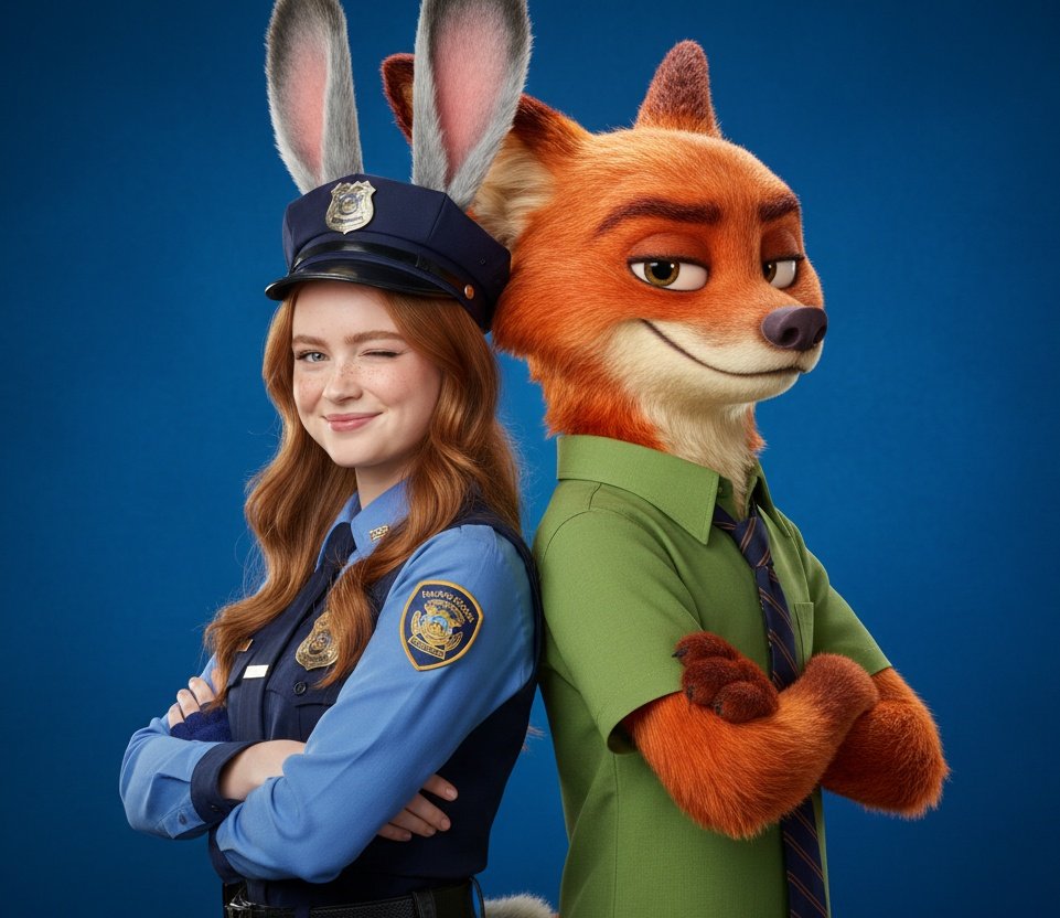 Hyper-Realistic Zootopia Cosplay Portrait with Identity Lock — example 1