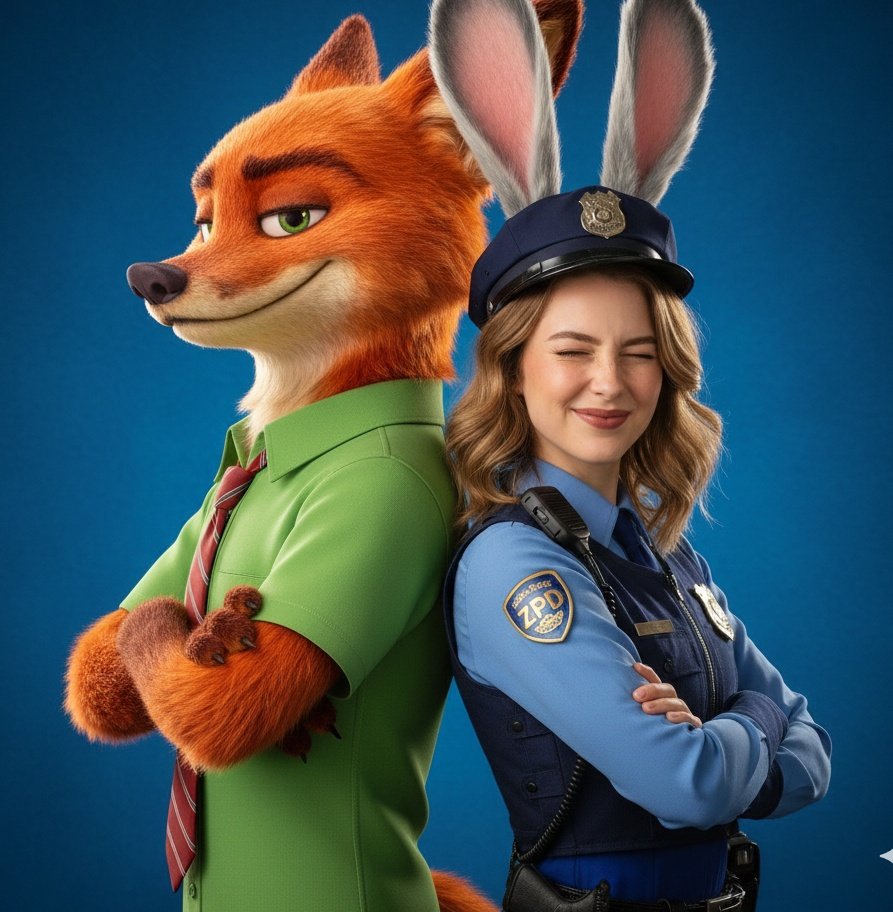 Hyper-Realistic Zootopia Cosplay Portrait with Identity Lock — example 2