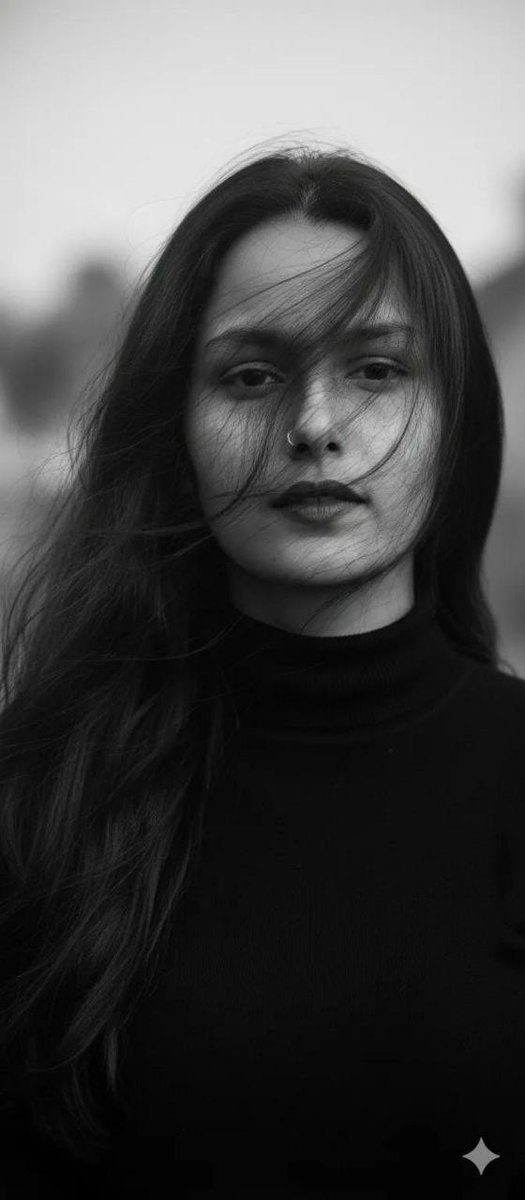 Ultra-Realistic Black and White Cinematic Portrait — example 1