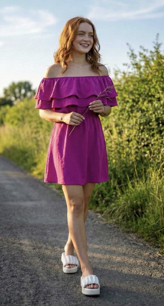 Ultra-Photorealistic Full-Body Shot on a Rural Road at Golden Hour — example 1