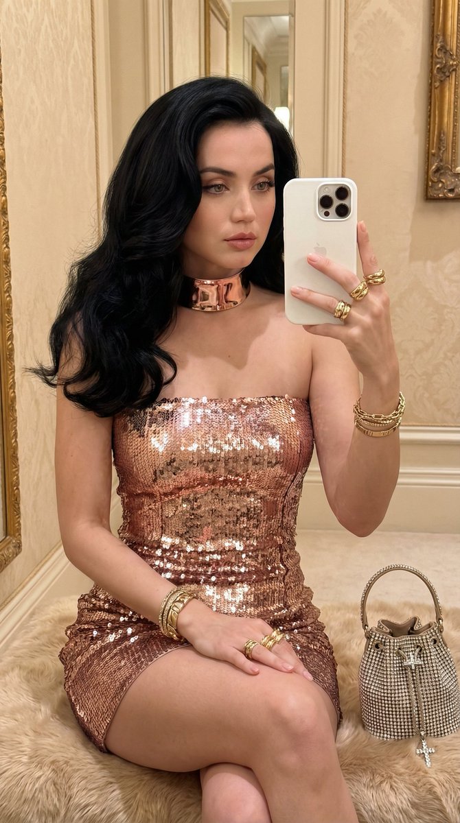 Ultra-Photorealistic Mirror Selfie in a Luxury Art-Deco Setting — example 3