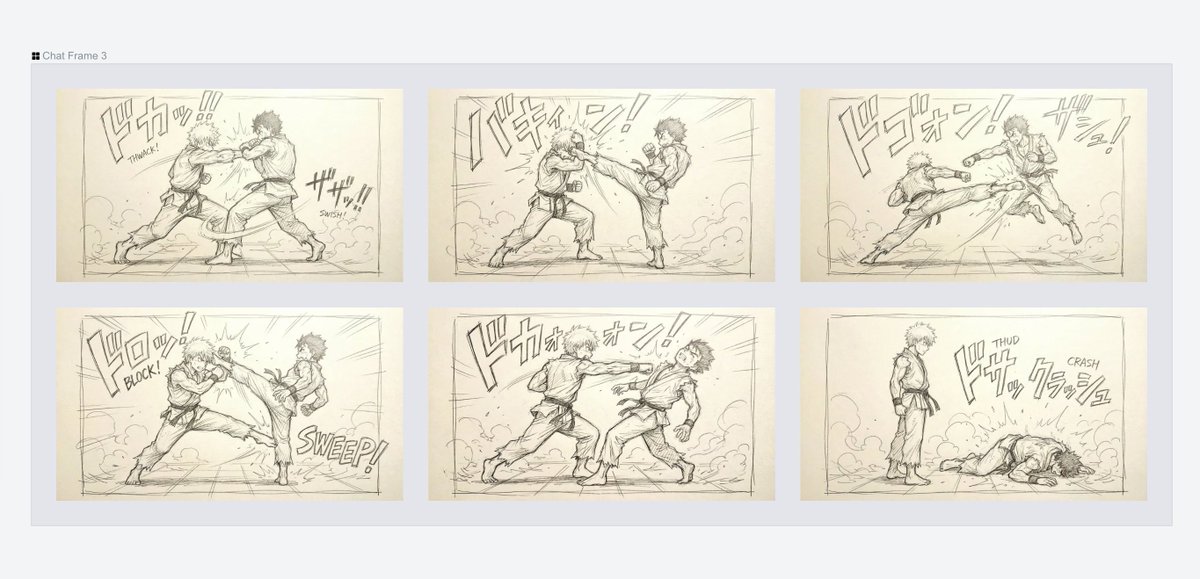 Varied Combat Scene Rough Sketch Prompt — example 1