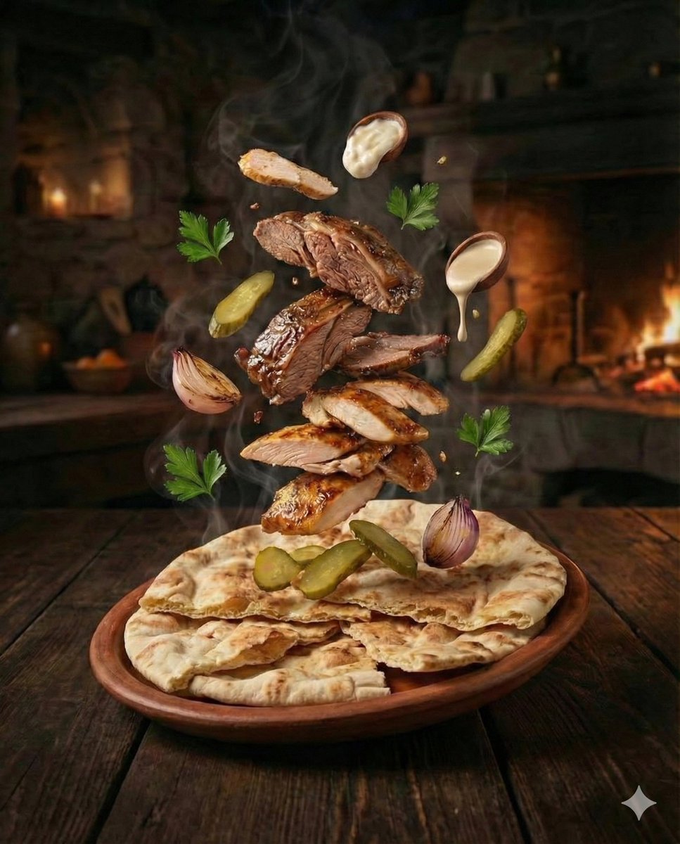 Cinematic Food Photography of Deconstructed Middle Eastern Cuisine — example 2