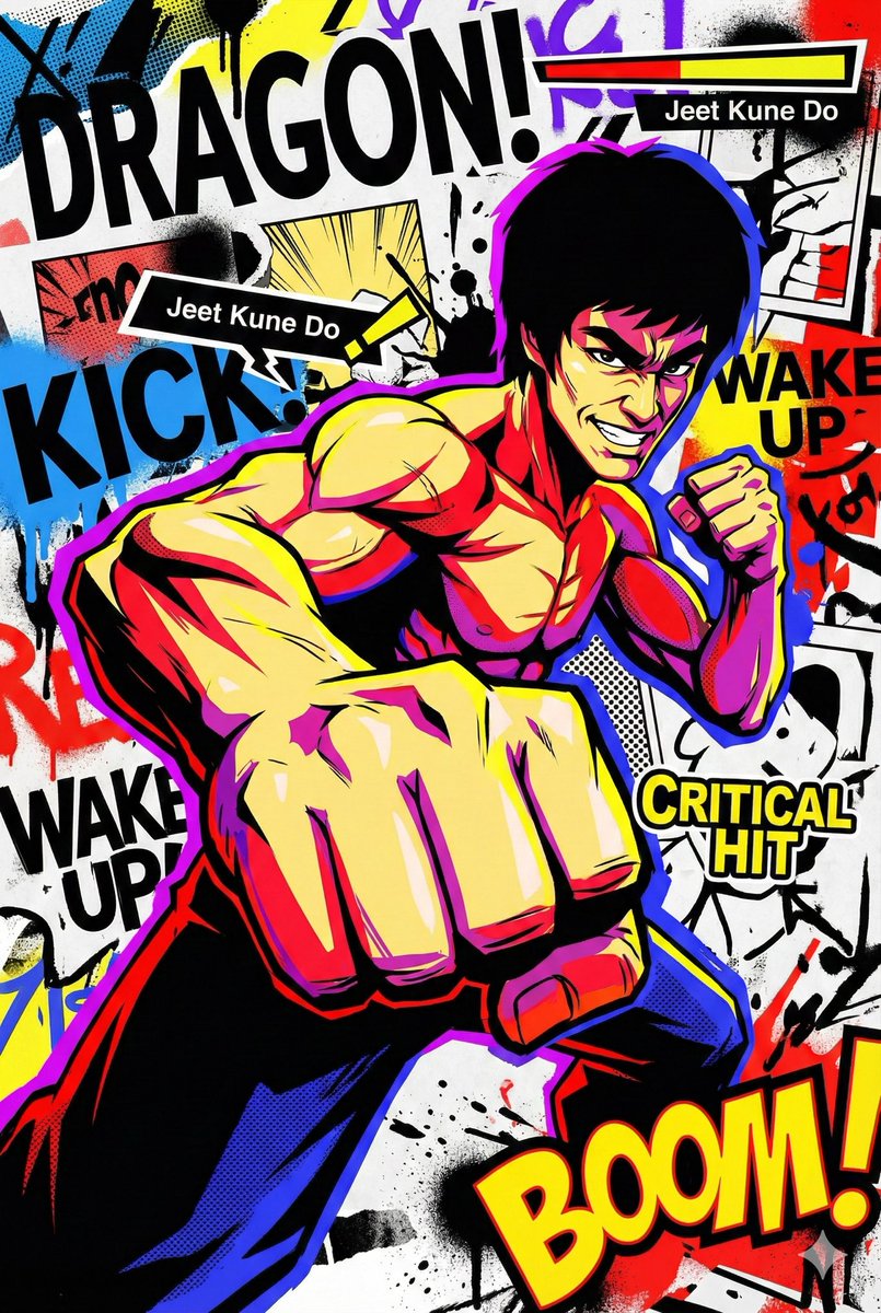 Persona 5-inspired pop-art anime poster for a custom chuunibyou character — example 1