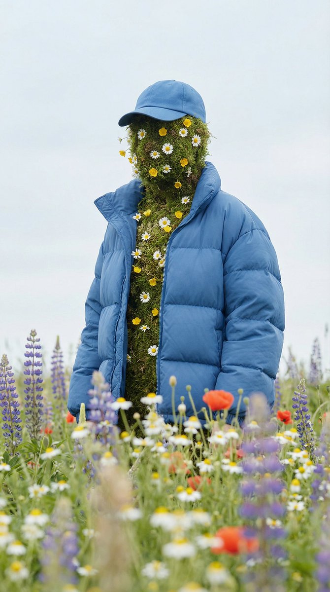 Surreal Nature Fashion Fusion Portrait — example 1