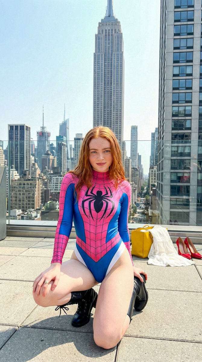 Photorealistic Spider-Girl Portrait with Voluminous Anatomy — example 2