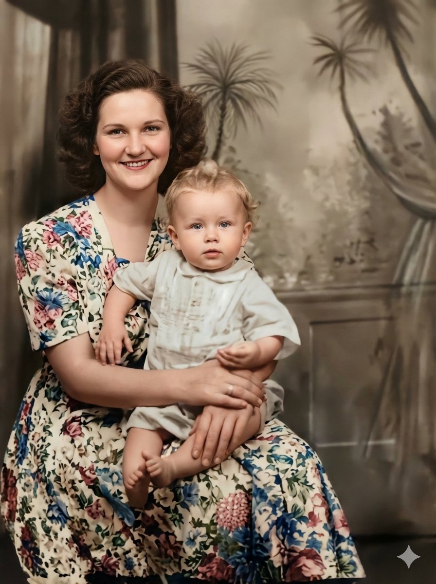 Vintage Photo Restoration to Professional Portrait — example 2