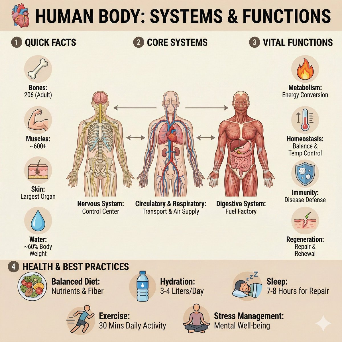 Ultra-Clean Anatomy Infographic Prompt — example 1