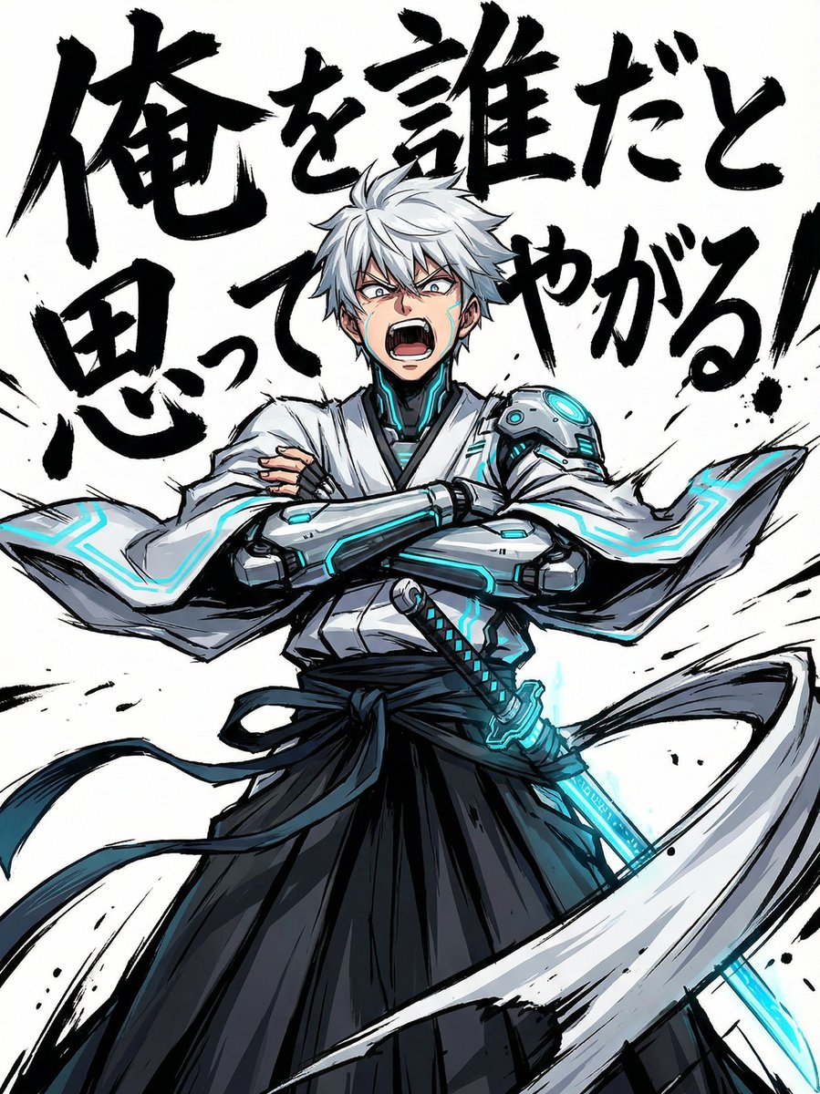 Gurren Lagann Style 'Gaina-Dachi' Anime Stance Prompt — example 1