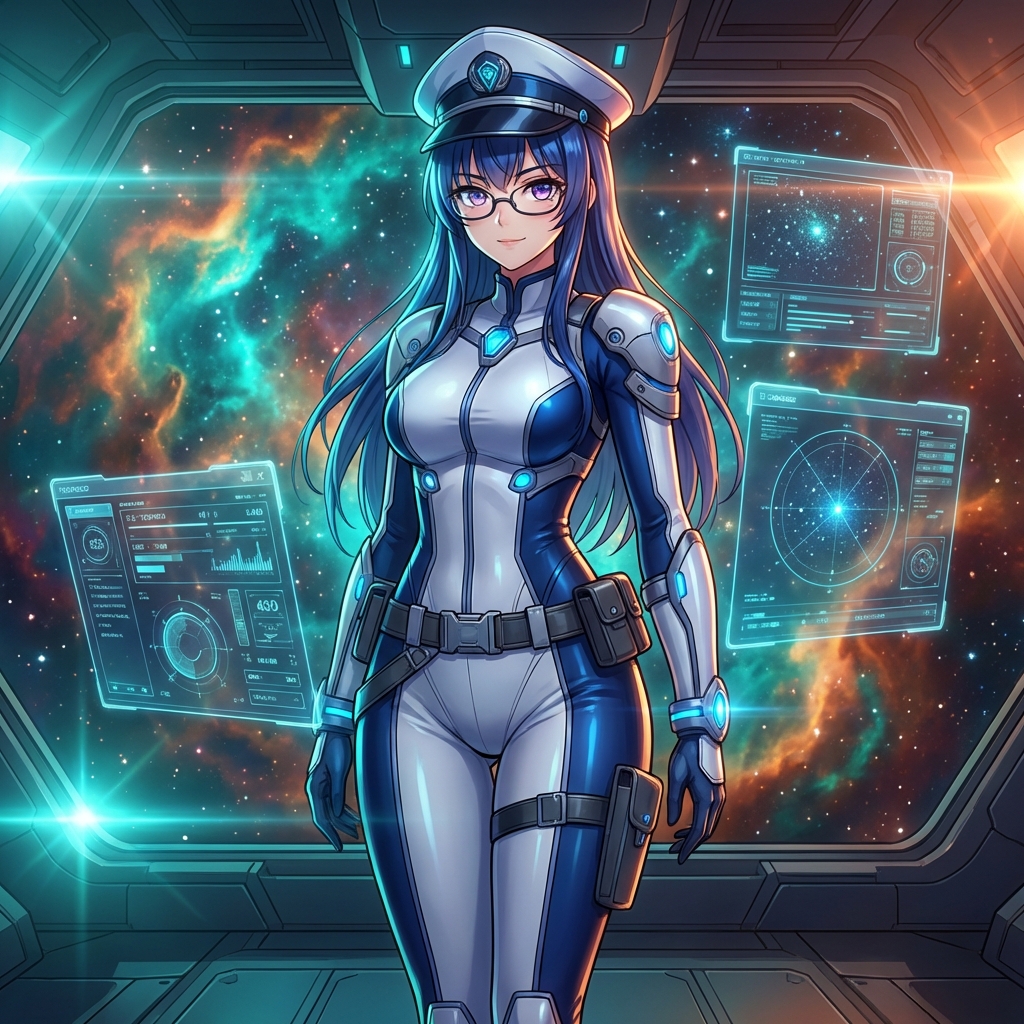 Sci-Fi Space Commander Portrait Prompt — example 1