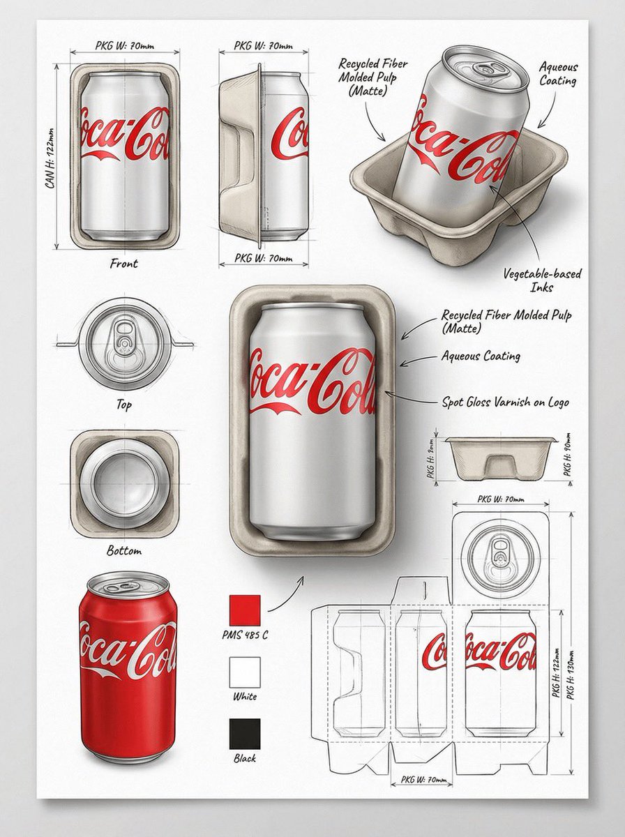 Industrial Packaging Design Sheet Prompt — example 1