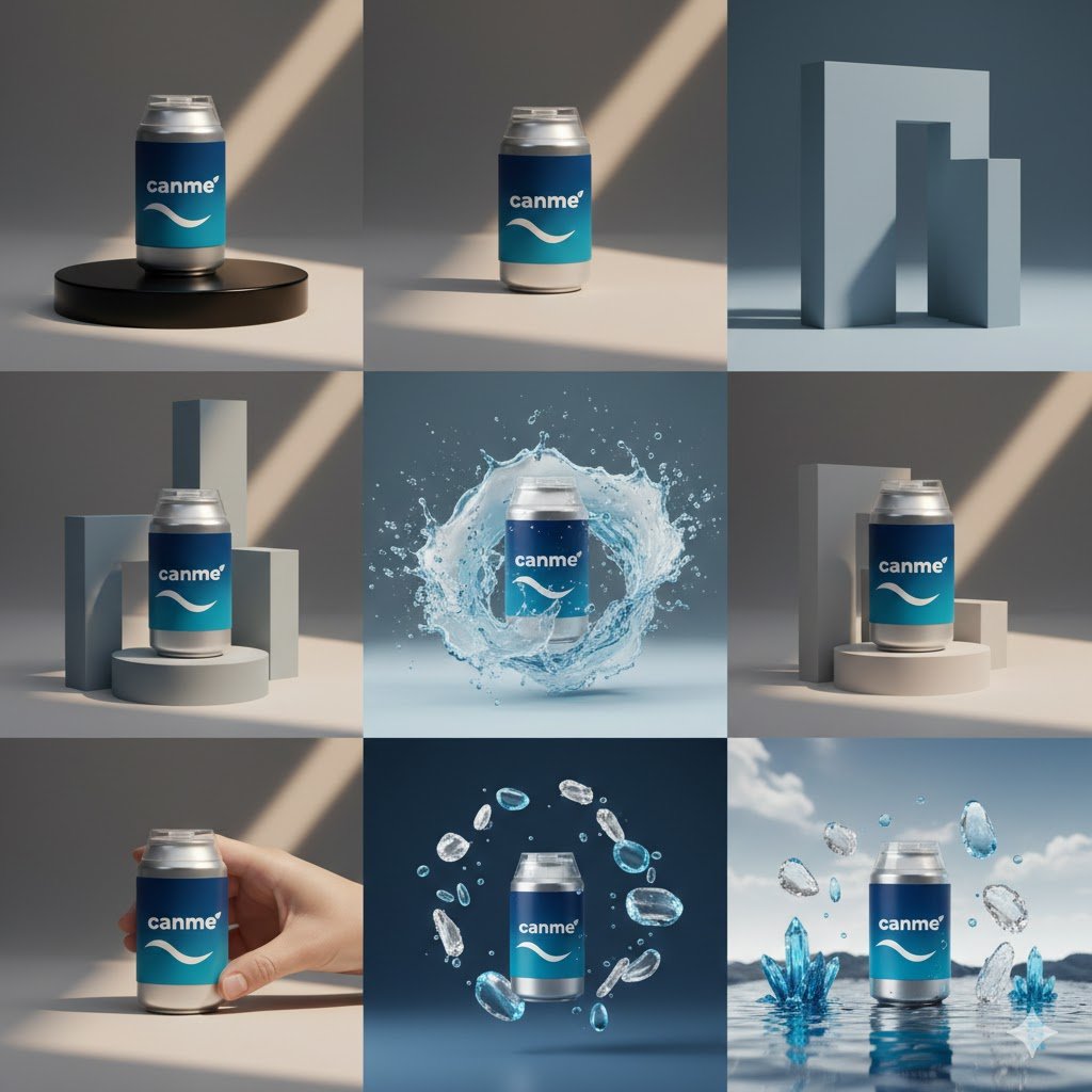 3x3 Grid Commercial Marketing Campaign Prompt — example 1