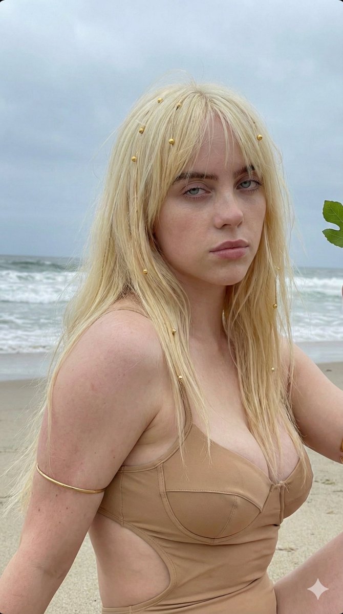 Ana de Armas Somber Beach Editorial Prompt — example 2