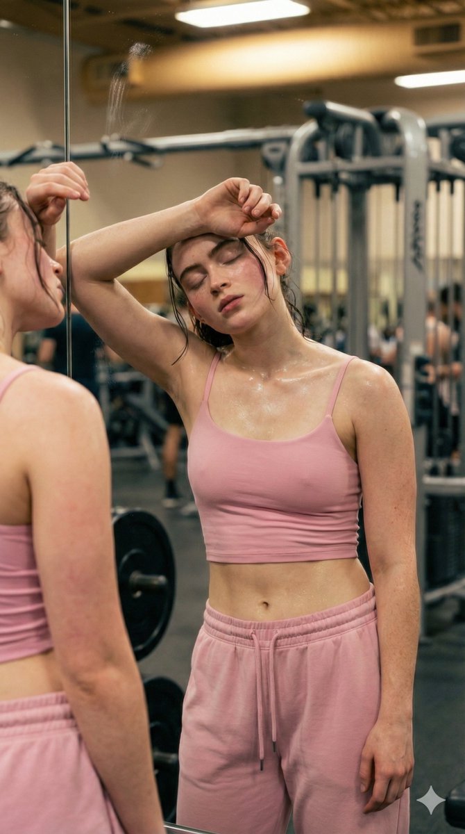 Ultra Photorealistic Gym Mirror Selfie Prompt (Billie Eilish Style) — example 4