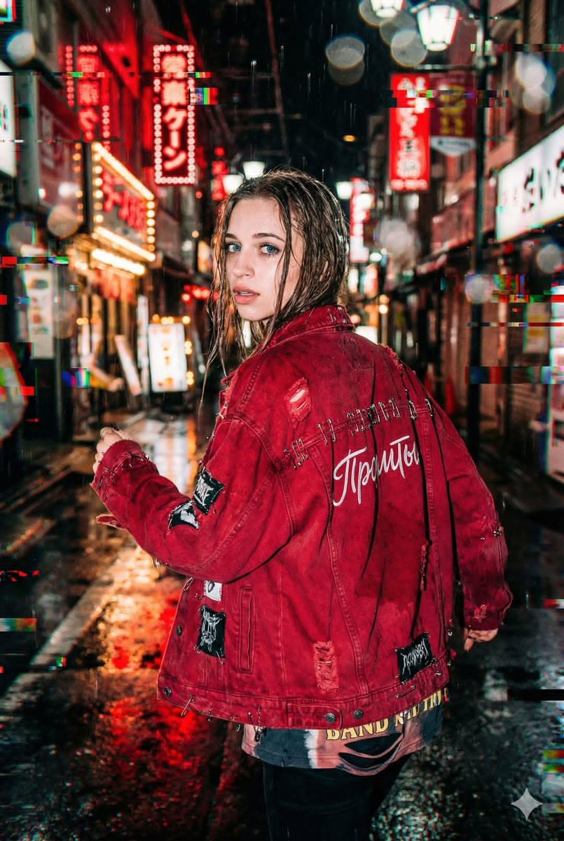Neo-Tokyo Street Style Portrait Prompt with Glitch Effects