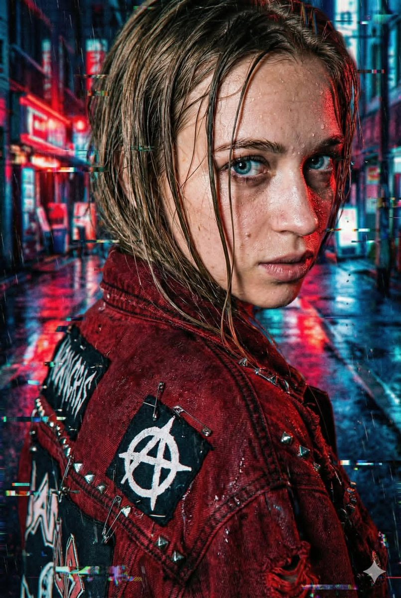Neo-Tokyo Street Style Portrait Prompt with Glitch Effects — example 2