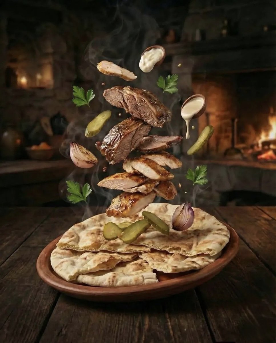 Hyper-realistic Deconstructed Middle Eastern Cuisine Prompt