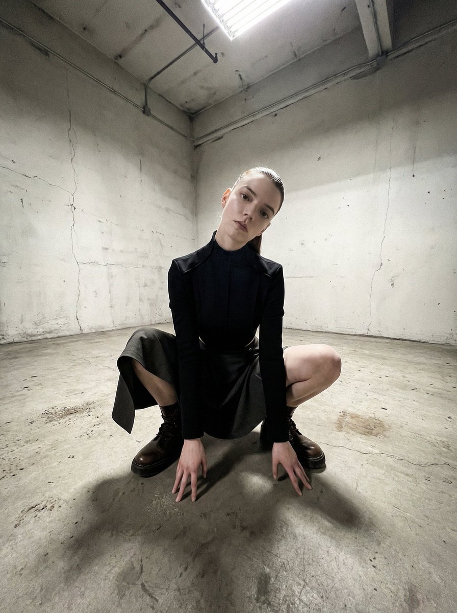 Emma Watson Unsettling Low-Angle Portrait Prompt — example 2