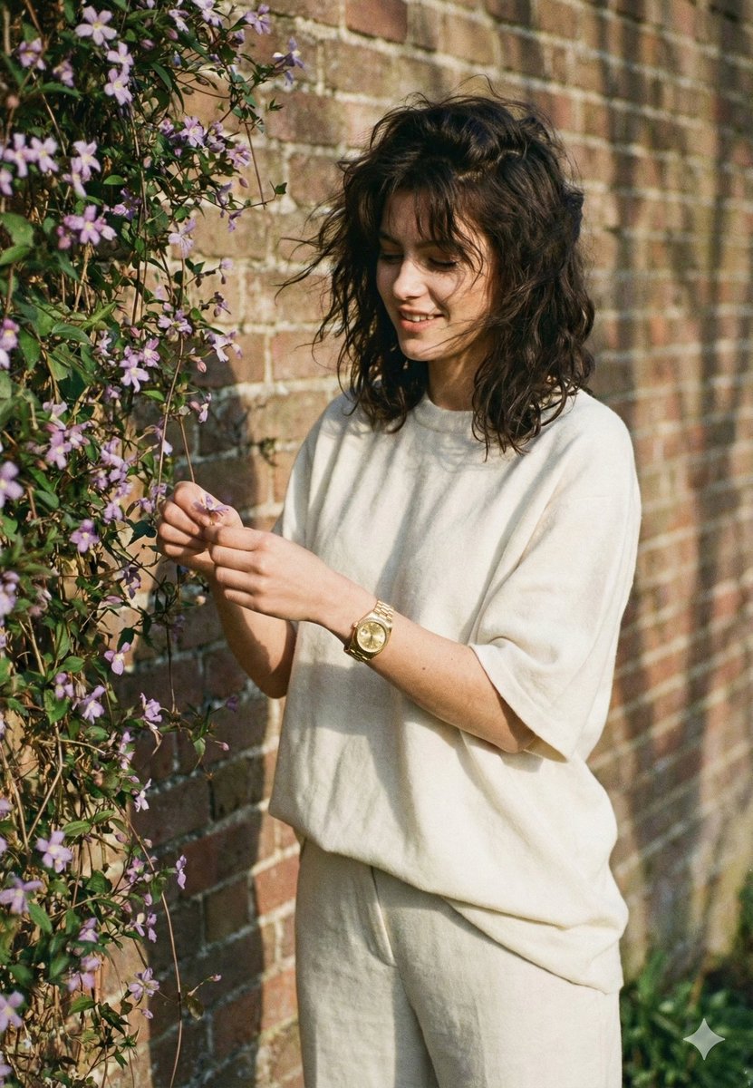 Intimate Film Aesthetic Garden Portrait — example 1