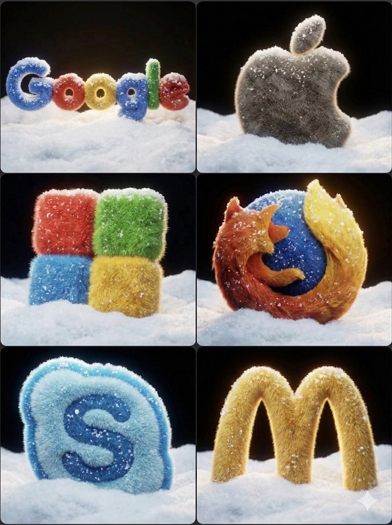 3D Fluffy Logo Transformation — example 1
