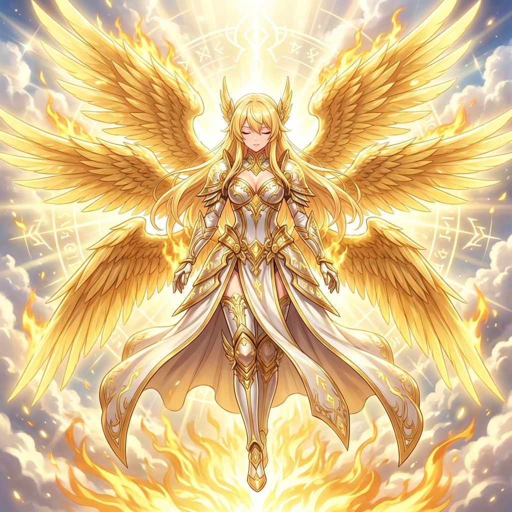 Transforming into a Seraphim (Cherub) — example 1