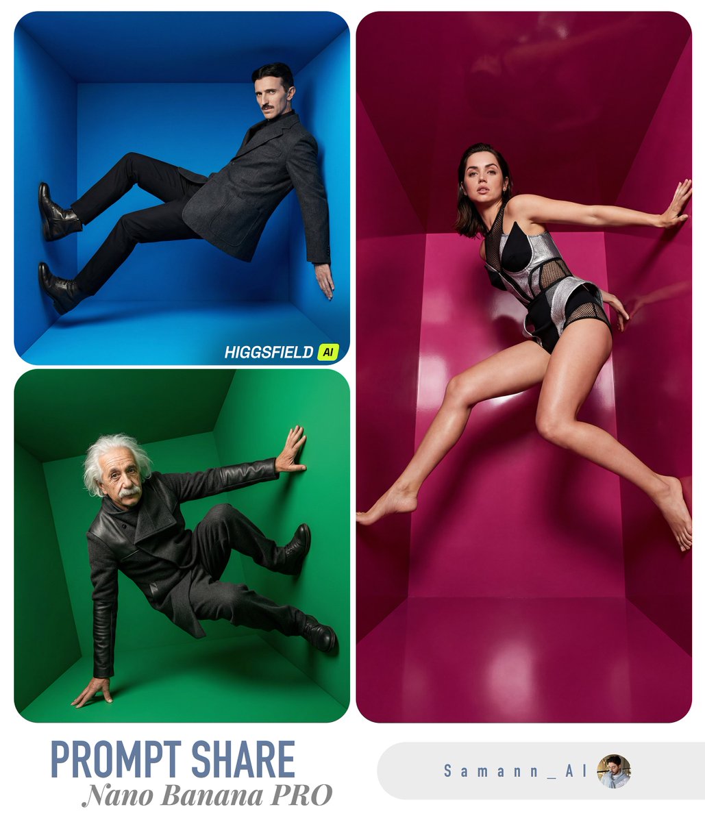 High-Fashion Editorial in Anti-Gravity Color Box — example 1
