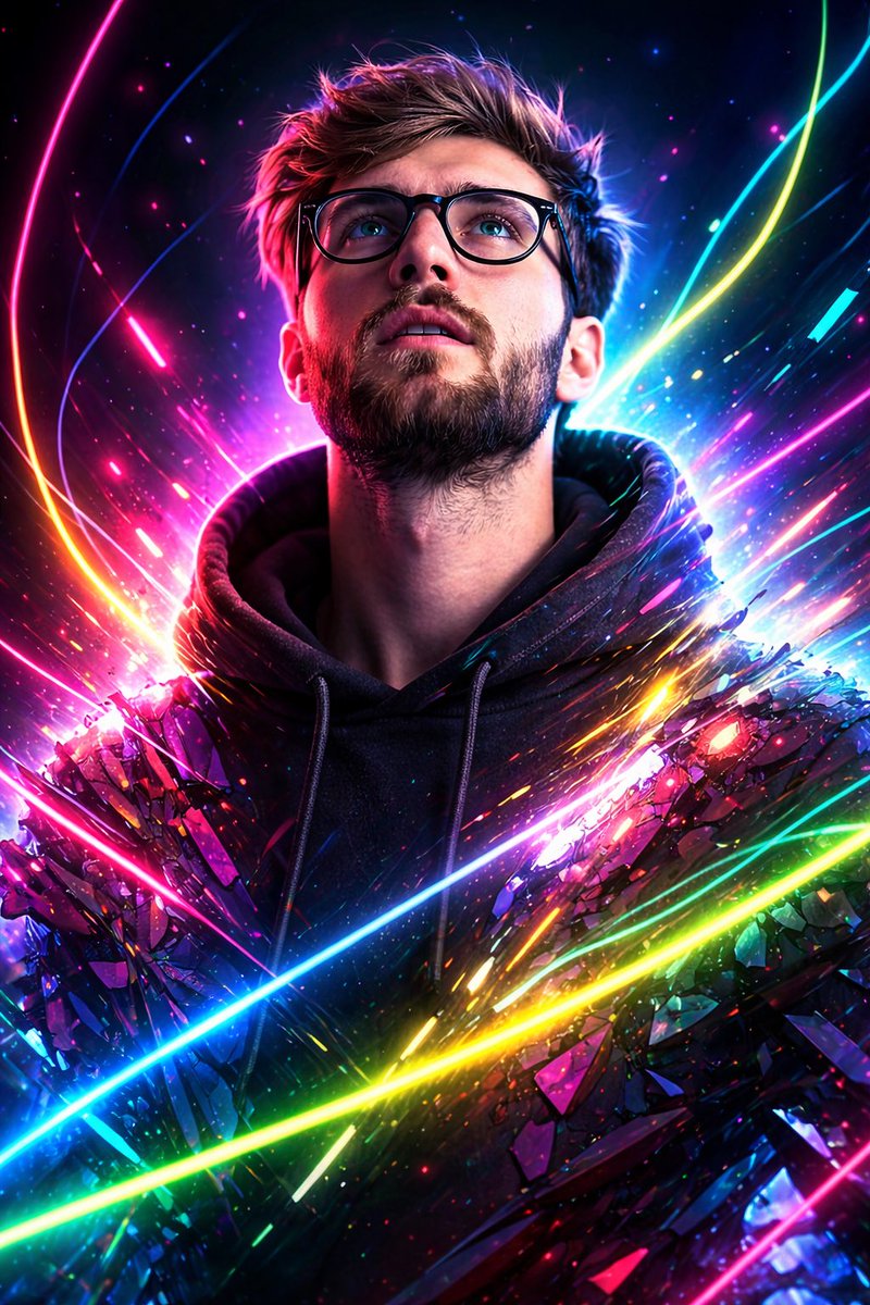 Synthwave Neon Digital Portrait Prompt