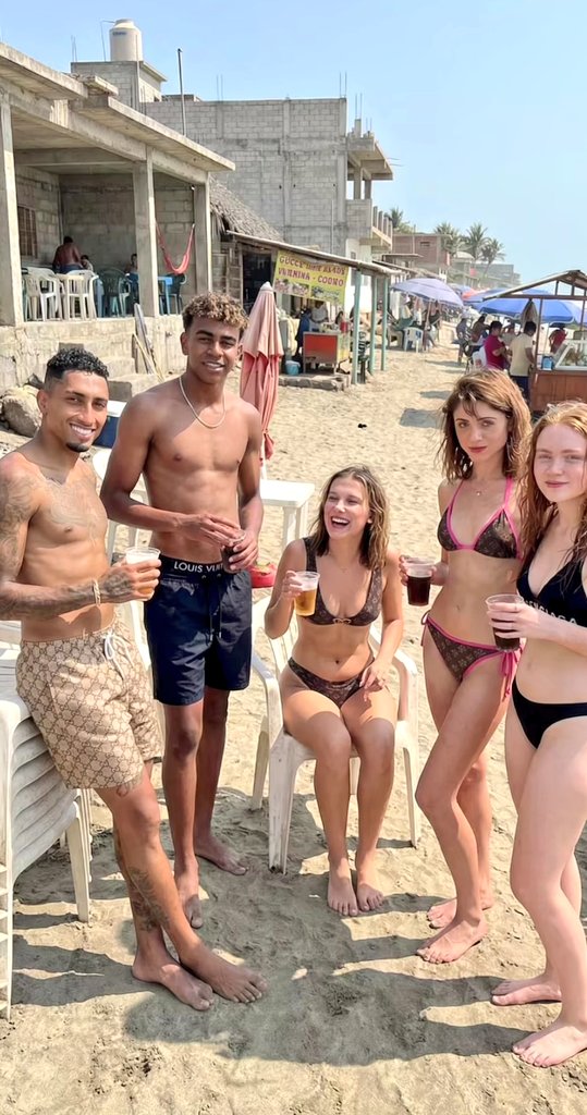 Realistic Beach Photography of Celebrities — example 1