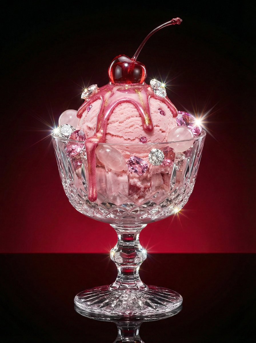 Luxury Dessert Still Life with Diamonds and Molten Center — example 1