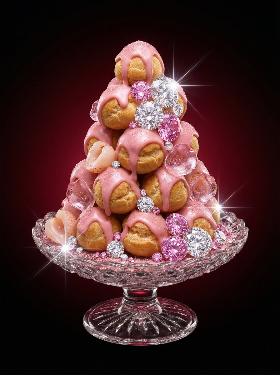 Luxury Dessert Still Life with Diamonds and Molten Center — example 2