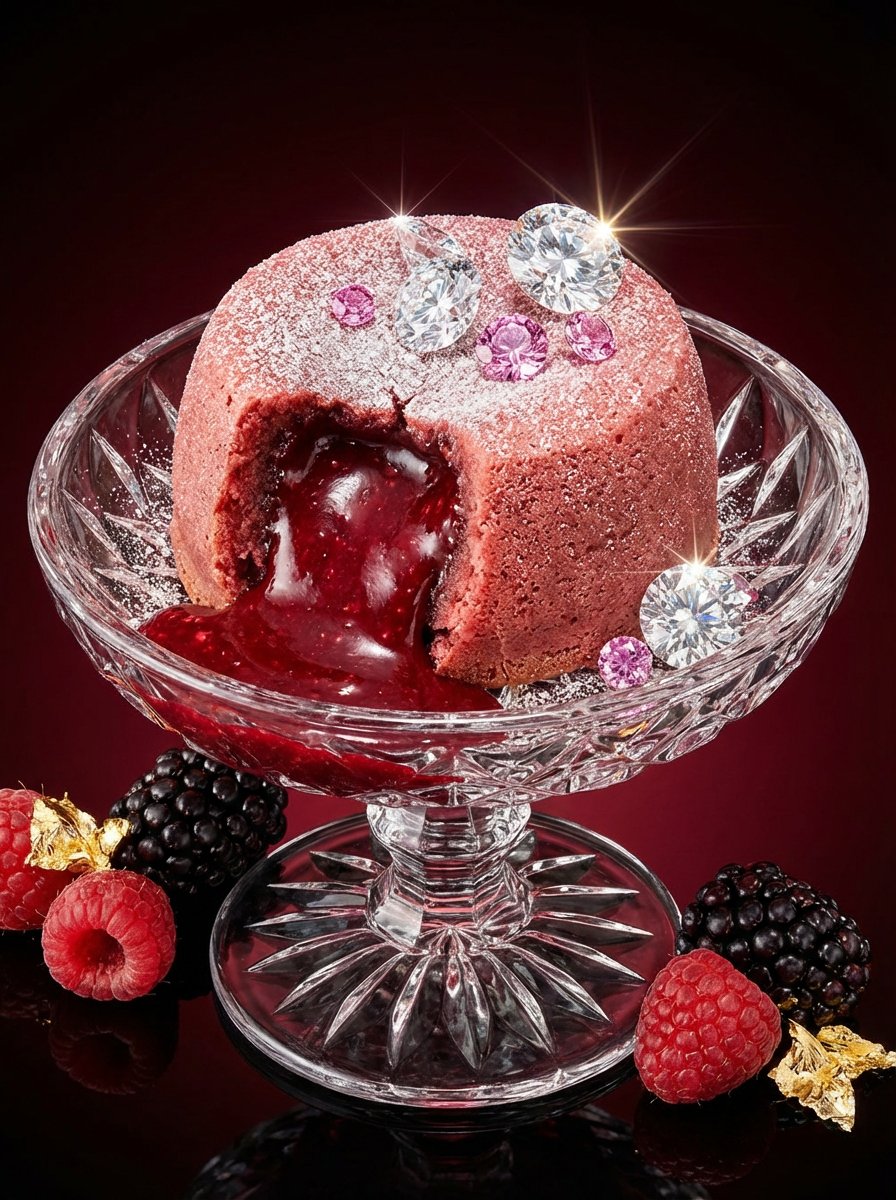 Luxury Dessert Still Life with Diamonds and Molten Center — example 4