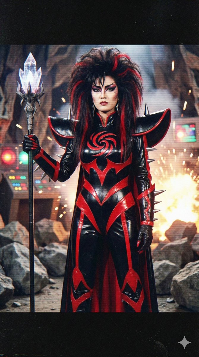 Prompt for 80s TV Style Villainess Character Design — example 1
