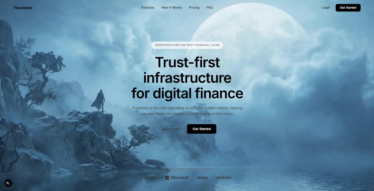 Cinematic Sci-Fi Landscape and Fintech UI Design Prompts — example 1