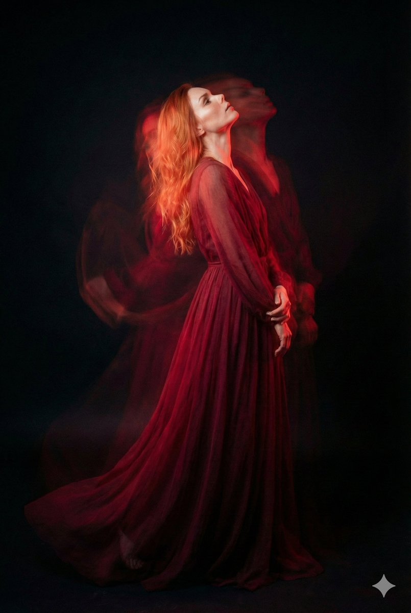 Ethereal Long Exposure Cinematic Portrait Prompt — example 3