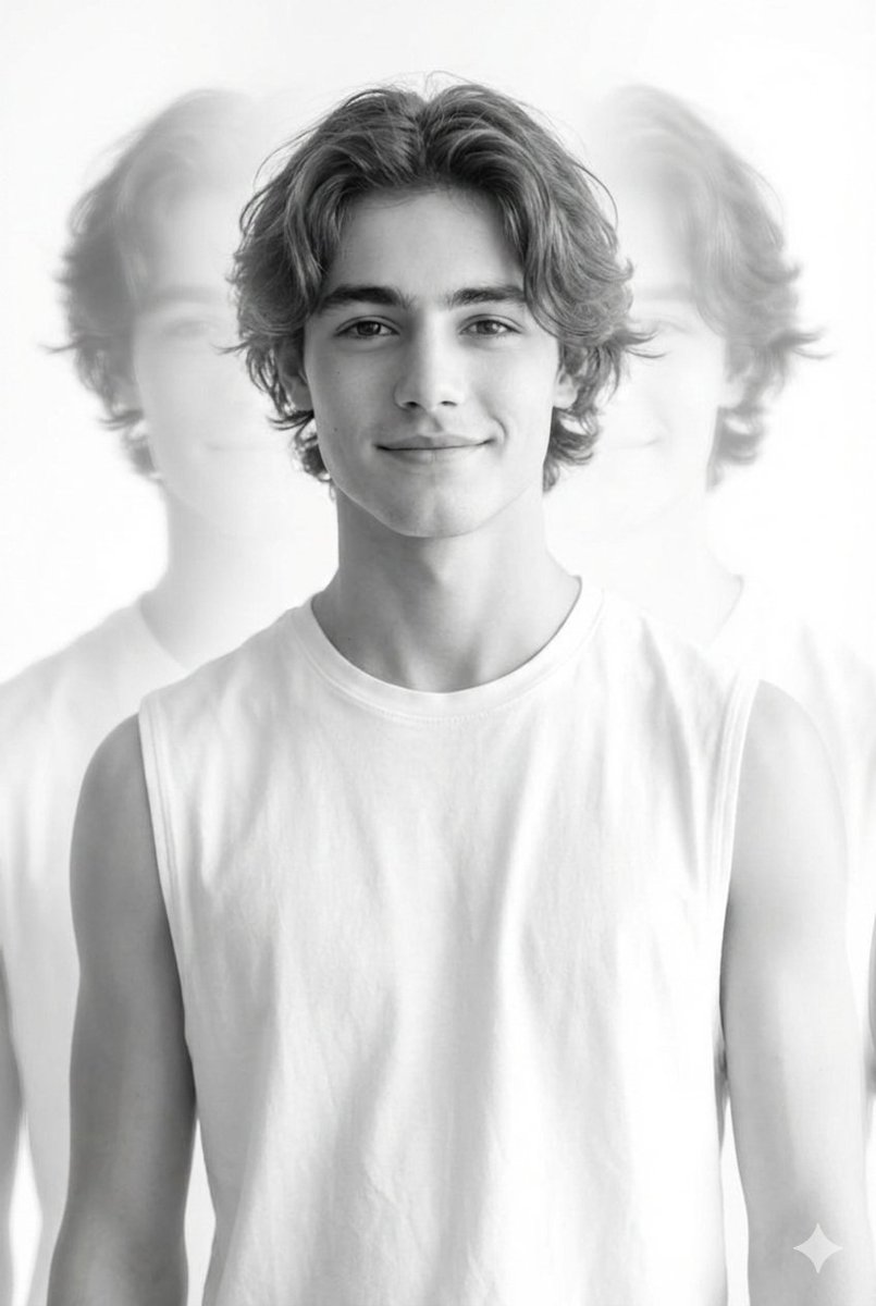 Black and White Multiple Exposure Portrait — example 1