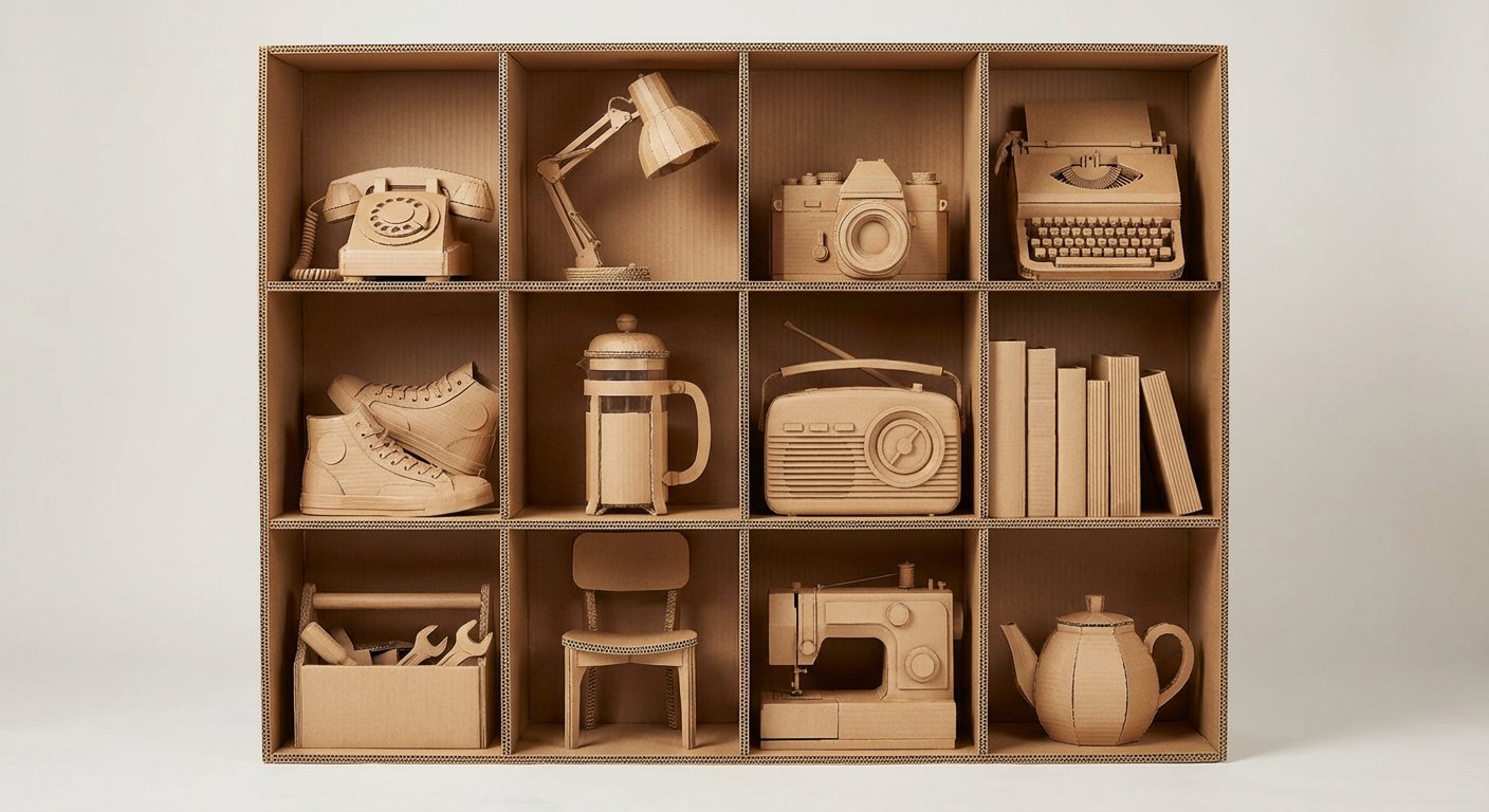 瓦楞纸艺术作品框格展示 — example 3