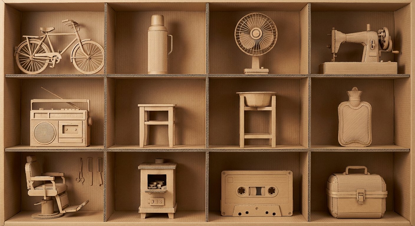 瓦楞纸艺术作品框格展示 — example 4